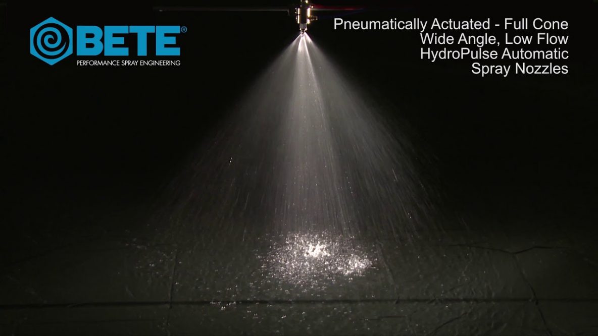 Pneumatically actuated full cone HydroPulse