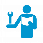 Instruction manuals and maintenance icon